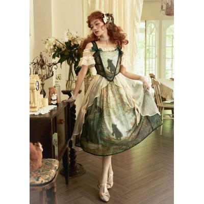 Cyans Qing Morning In The Pine Forest 2.0 Top, Skirt and Overdress(Leftovers/Full Payment Without Shipping)